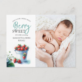 Postal Festiva Berry Sweet Sip and See Baby Shower Invita