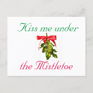 Postal Festiva bésame bajo la mistletoe Thunder_Cove