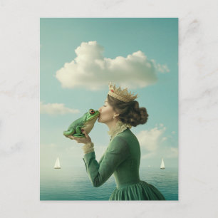 Postal Festiva Beso del príncipe de la rana