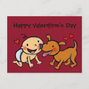 Postal Festiva Besos de nariz de perro