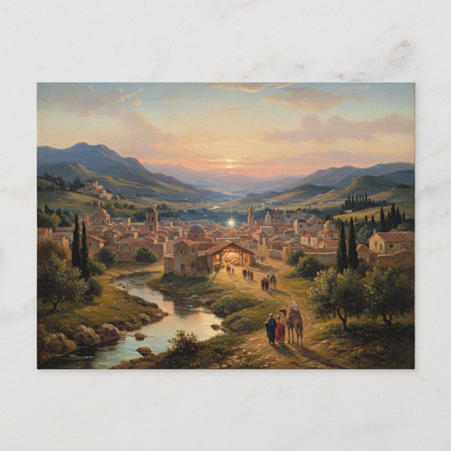 Postal Festiva Bethlehem, Nativity Scene, (Anverso)