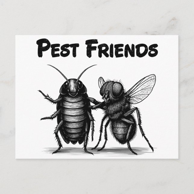 Postal Festiva BFF Amigos de pestes (Anverso)
