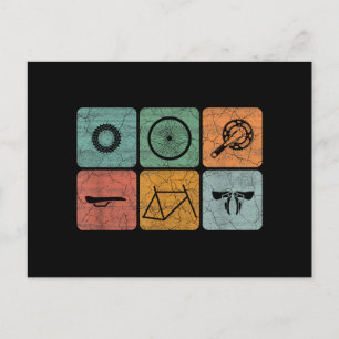 Postal Festiva Bicicleta Ciclismo Piezas de bicicleta Vintage Reg