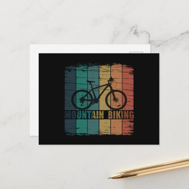 Postal Festiva Bicicleta de montaña (Anverso/Reverso In Situ)