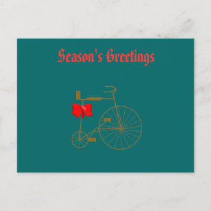 Postal Festiva Bicicleta vieja