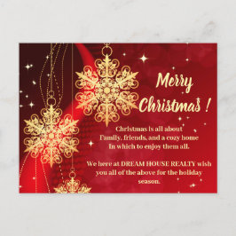 Postal Festiva Bienes Raíces de Nochebuena