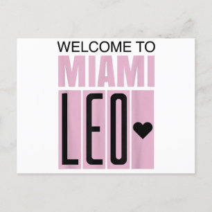 Postal Festiva Bienvenido a Miami Leo 10 - GOAT