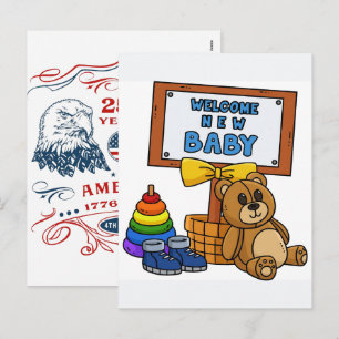 Postal Festiva Bienvenido tu nuevo bebé 2026