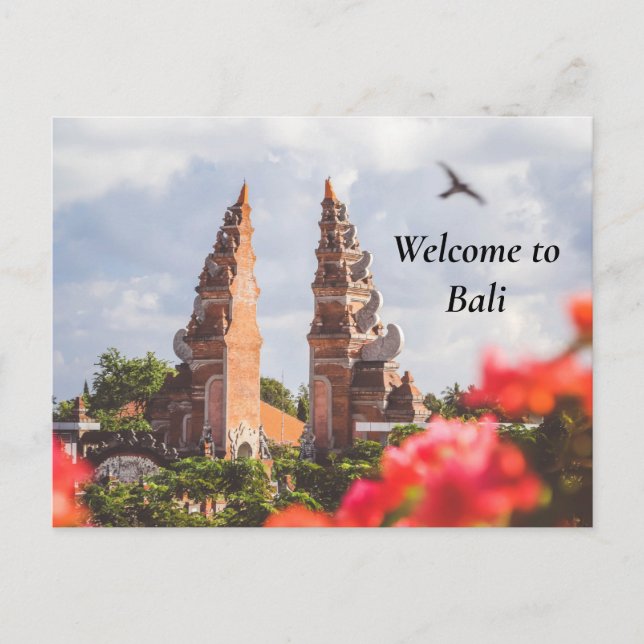 Postal Festiva Bienvenidos a Bali (Anverso)