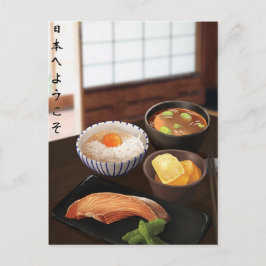 Postal Festiva Bienvenidos a Japón