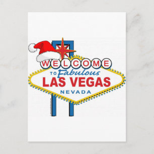 Postal Festiva Bienvenidos a los fabulosos Navidades de Las Vegas