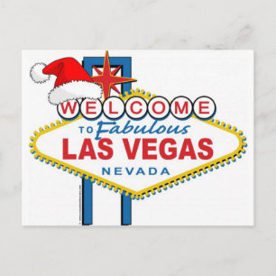 Postal Festiva Bienvenidos a los fabulosos Navidades de Las Vegas