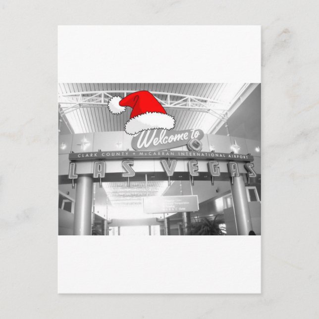 Postal Festiva Bienvenidos a los Navidades de Las Vegas (Anverso)