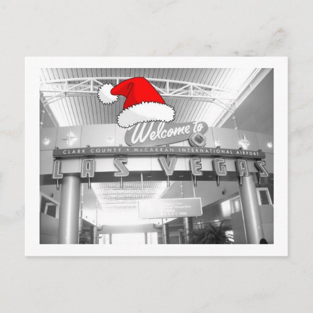 Postal Festiva Bienvenidos a los Navidades de Las Vegas (Anverso)
