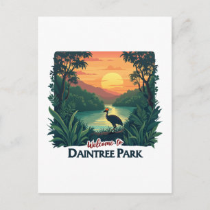 Postal Festiva Bienvenidos al Parque Nacional Australiano Daintre