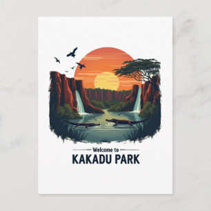 Postal Festiva Bienvenidos al Parque Nacional Australiano de Kaka