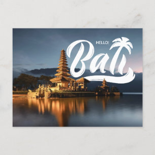 Postal Festiva Billete de vacaciones de Bali Indonesia