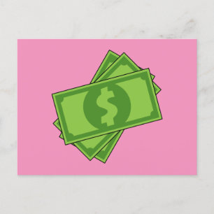Postal Festiva Billetes en dólares de personalizado