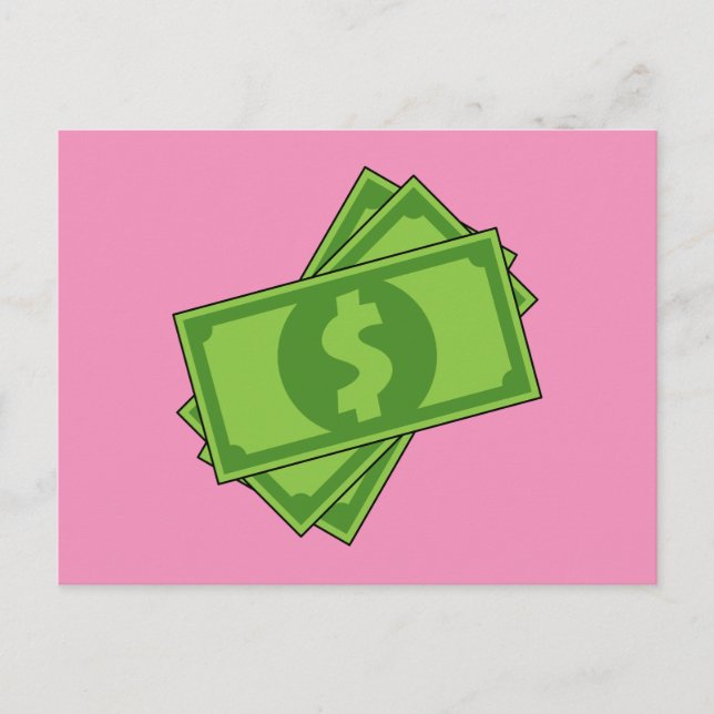 Postal Festiva Billetes en dólares de personalizado (Anverso)