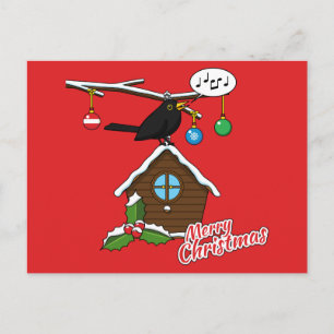 Postal Festiva Bird House Merry Christmas