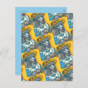 POSTAL FESTIVA BISCUITS DE PERRO Y CUBIERTA DE HUEVOS ORIENTALES,