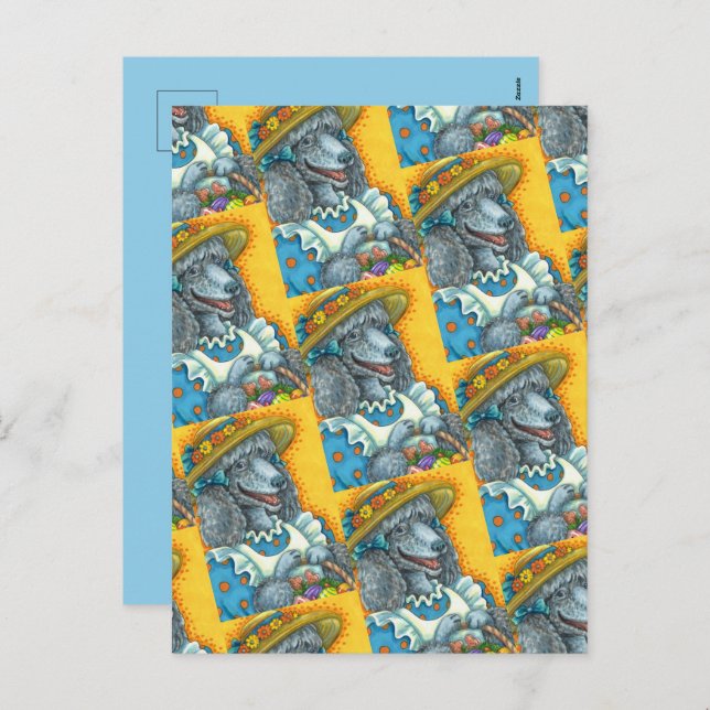 POSTAL FESTIVA BISCUITS DE PERRO Y CUBIERTA DE HUEVOS ORIENTALES, (Anverso / Reverso)