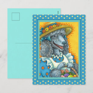 POSTAL FESTIVA BISCUITS DE PERRO Y CUBIERTA DE HUEVOS ORIENTALES,