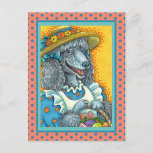 POSTAL FESTIVA BISCUTOS DE PERRO Y CUBIERTA DE HUEVO ORIENTAL, PO