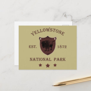 Postal Festiva Bison Parque Nacional Yellowstone