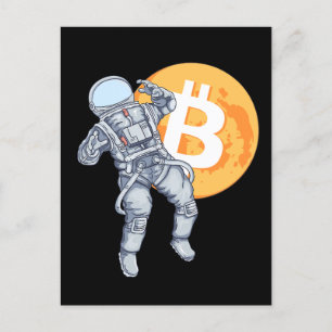 Postal Festiva BITCOIN -Astronauta Cripto- A La Luna
