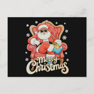 Postal Festiva Black African American Santa Christmas Xmas