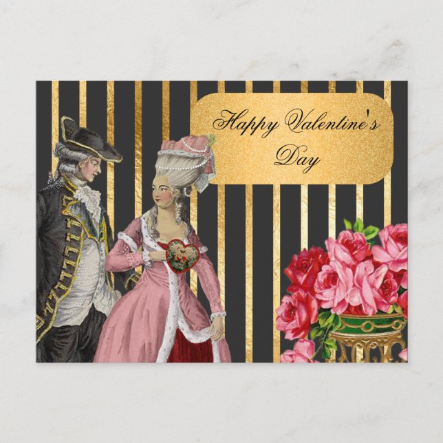 Postal Festiva Black and Gold Marie Antoinette Valentine (Anverso)