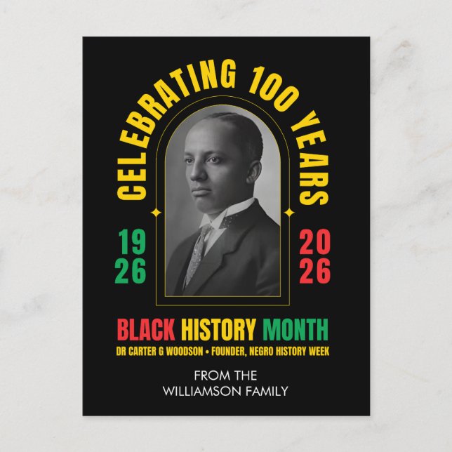 Postal Festiva BLACK HISTORY MONTH CENTENNIAL 100 Years BHM (Anverso)