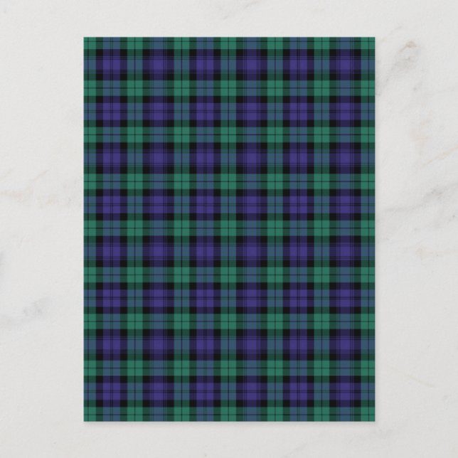 Postal Festiva Black Watch Scottish Tartan (Anverso)