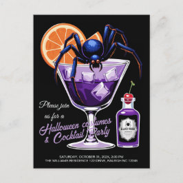 Postal Festiva Black Widow Halloween Cocktail