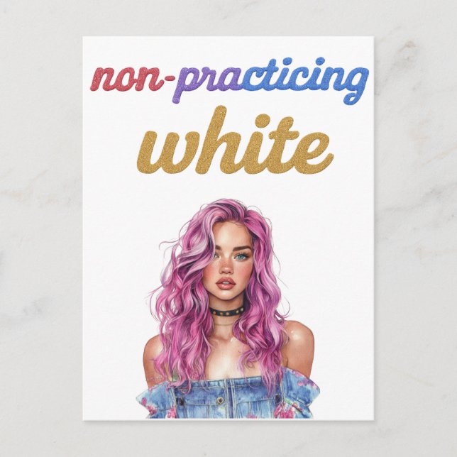 Postal Festiva Blanco no practicante (Anverso)