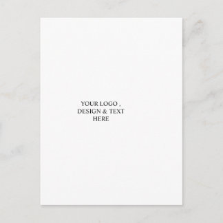 Postal Festiva Blanco Personalizado – Su logotipo y texto aquí