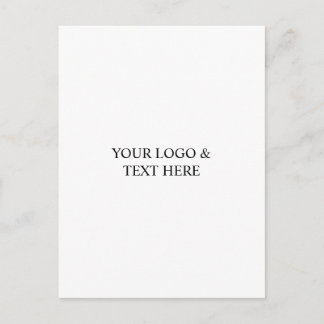 Postal Festiva Blanco Personalizado – Su logotipo y texto aquí
