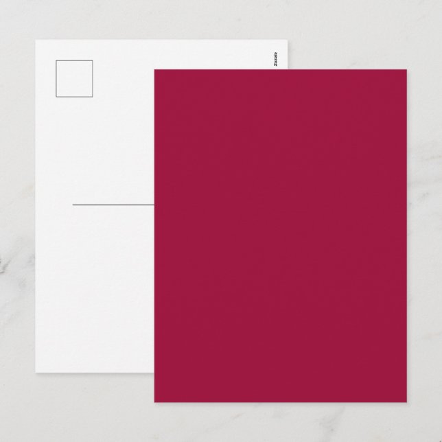 Postal Festiva Blank Crear el propio - Rojo cereza (Anverso / Reverso)