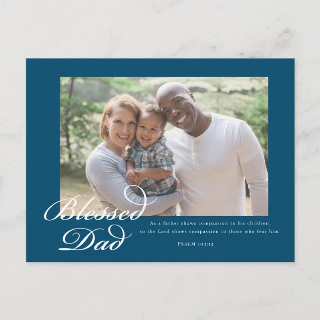 Postal Festiva Blessed Dad Scripture (Anverso)