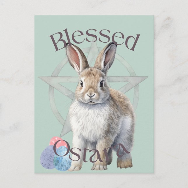 Postal Festiva Blessed Ostara Postcard (Anverso)