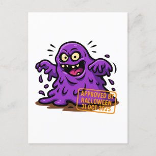 Postal Festiva Blob personalizado - Aprobado en Halloween