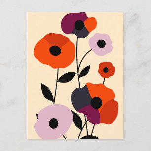 Postal Festiva Bloom mínimo de amapola
