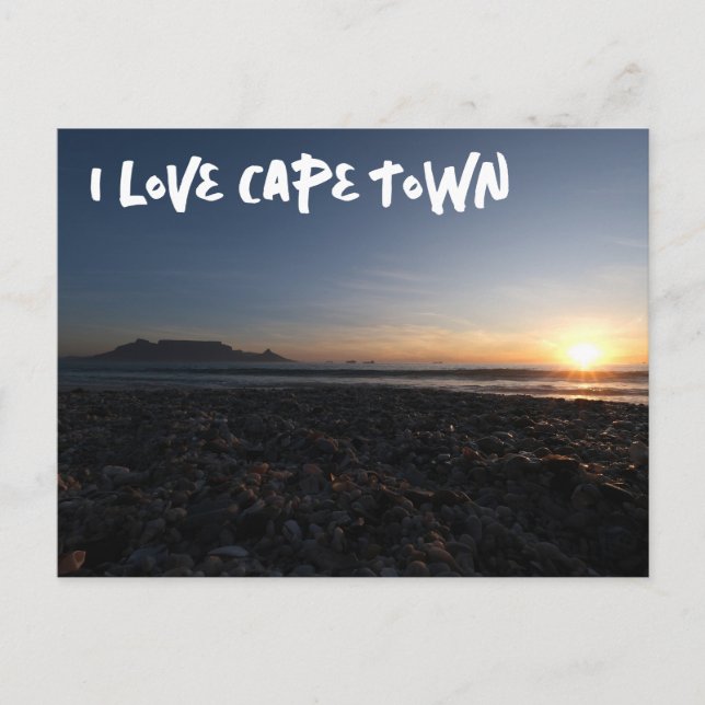 Postal Festiva Blouberg Beach Table Mountain Sunset (Anverso)