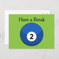 Blue Billiard Ball Número Dos Personalizado