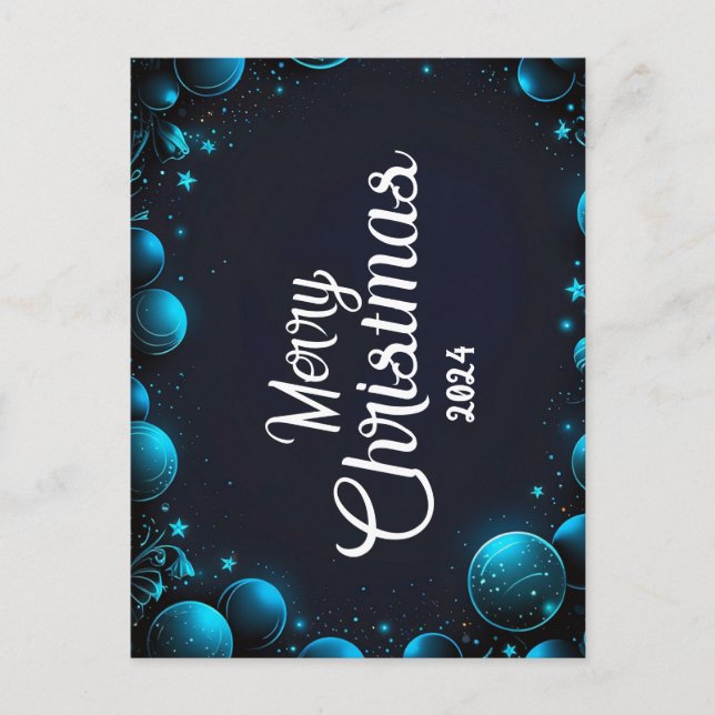 Postal Festiva Blue Christmas - Cartes Pour Fêtes Annuelles (Anverso)