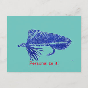 Postal Festiva Blue Matuka streamer, fly fish, fly tying art