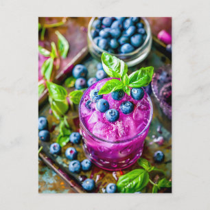 Postal Festiva Blueberry Mojito - Cocktail de verano