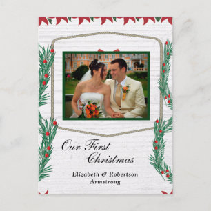 Postal Festiva Boda First Christmas Our Photo