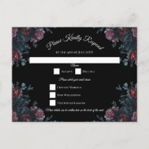 Boda floral oscuro Gothic Black Elegant